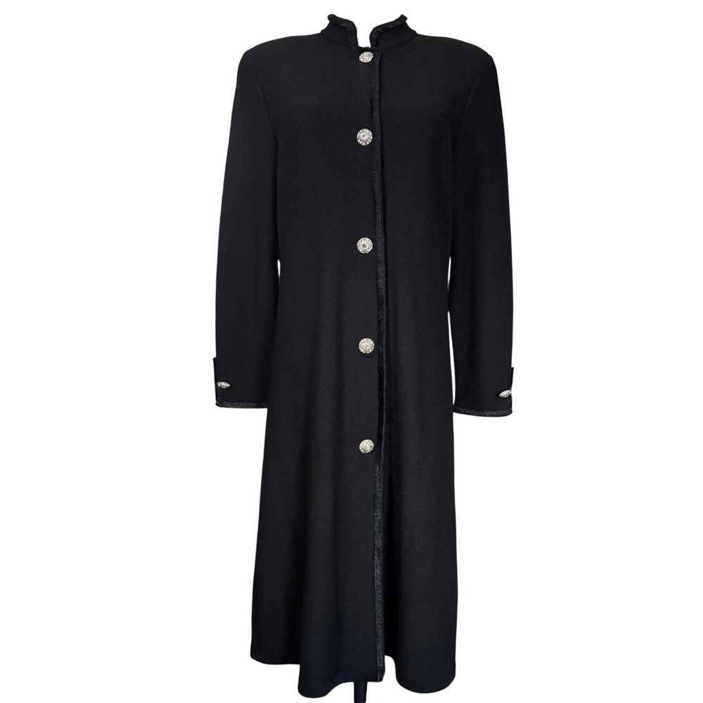 Vintage Jennifer Roberts Black Wool Victorian Gothic Maxi Coat Size 10 Vamp